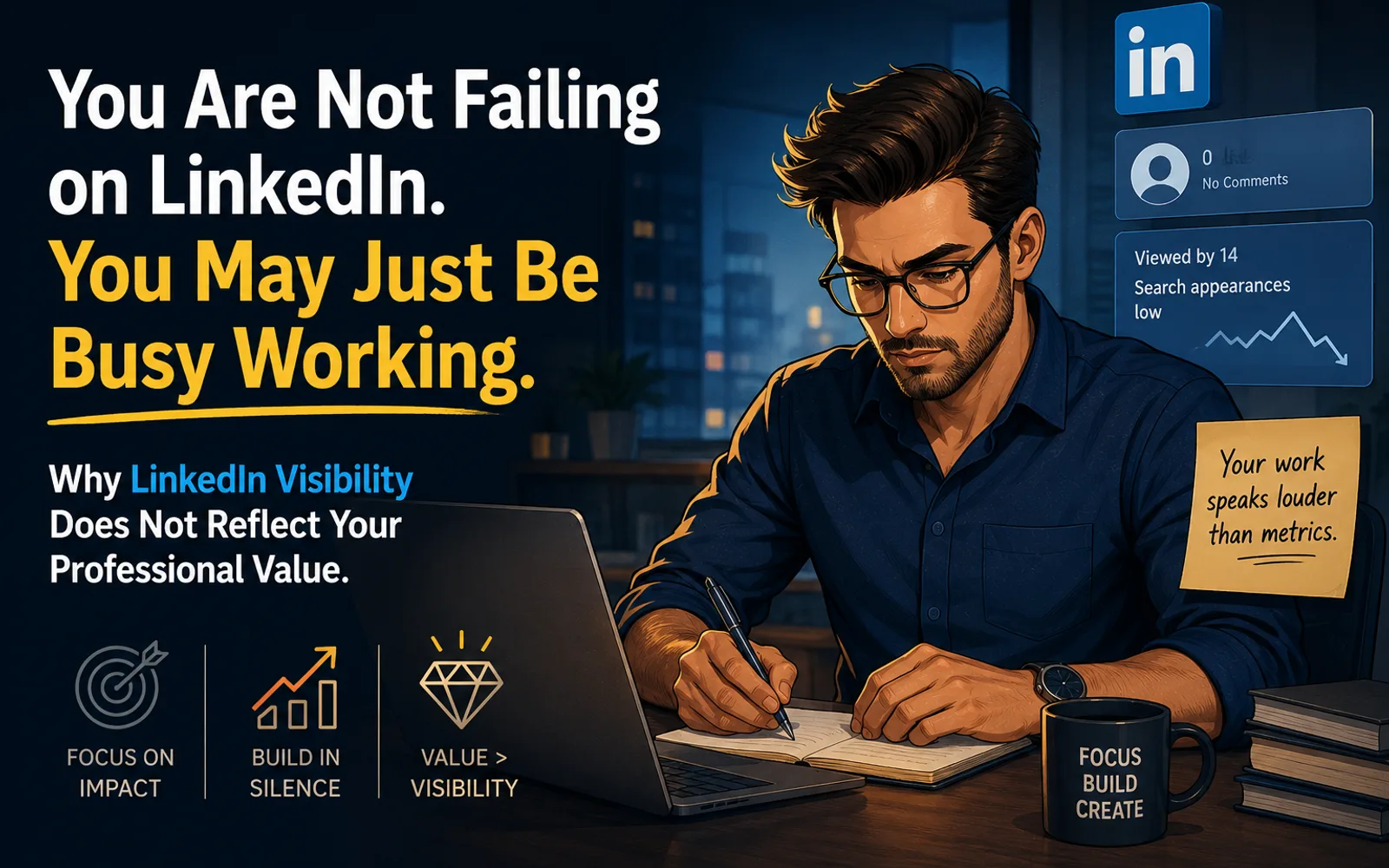 You Are Not Failing on LinkedIn. You May Just Be Busy Working.