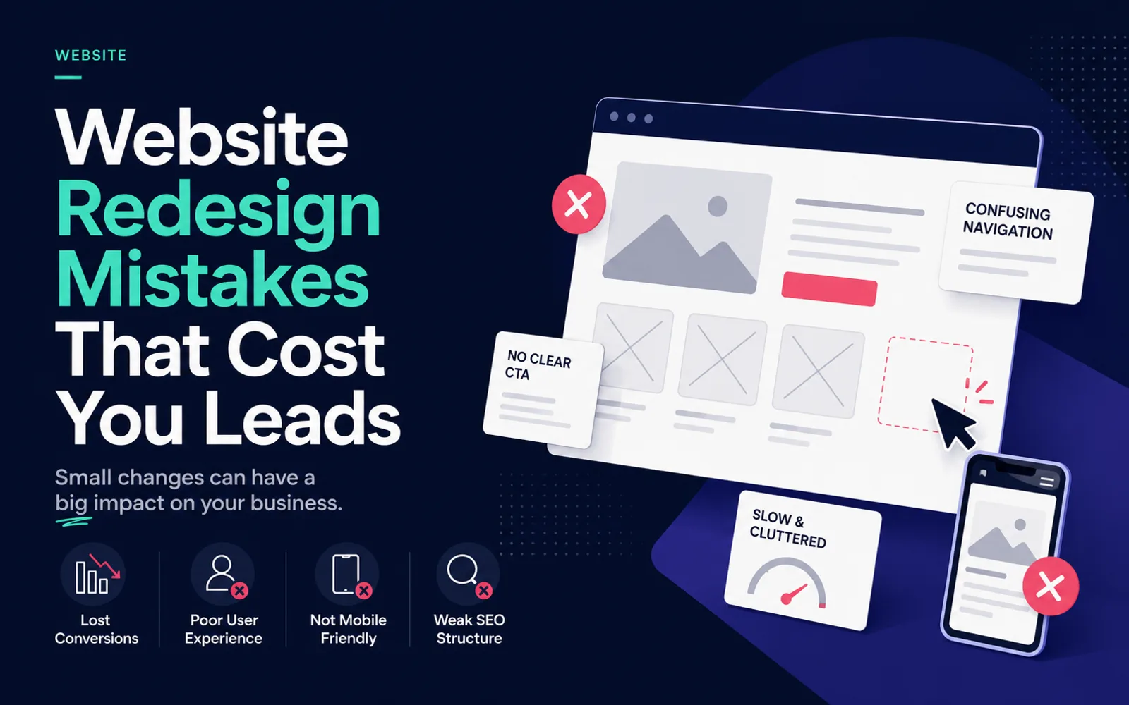 Website Redesign Mistakes That Cost You Leads