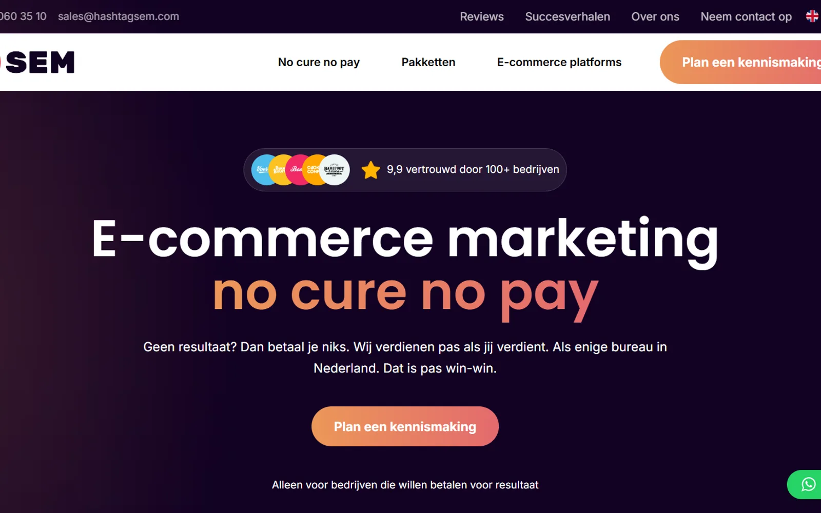 Work proof: High-Converting Performance Marketing Agency Website Developement
