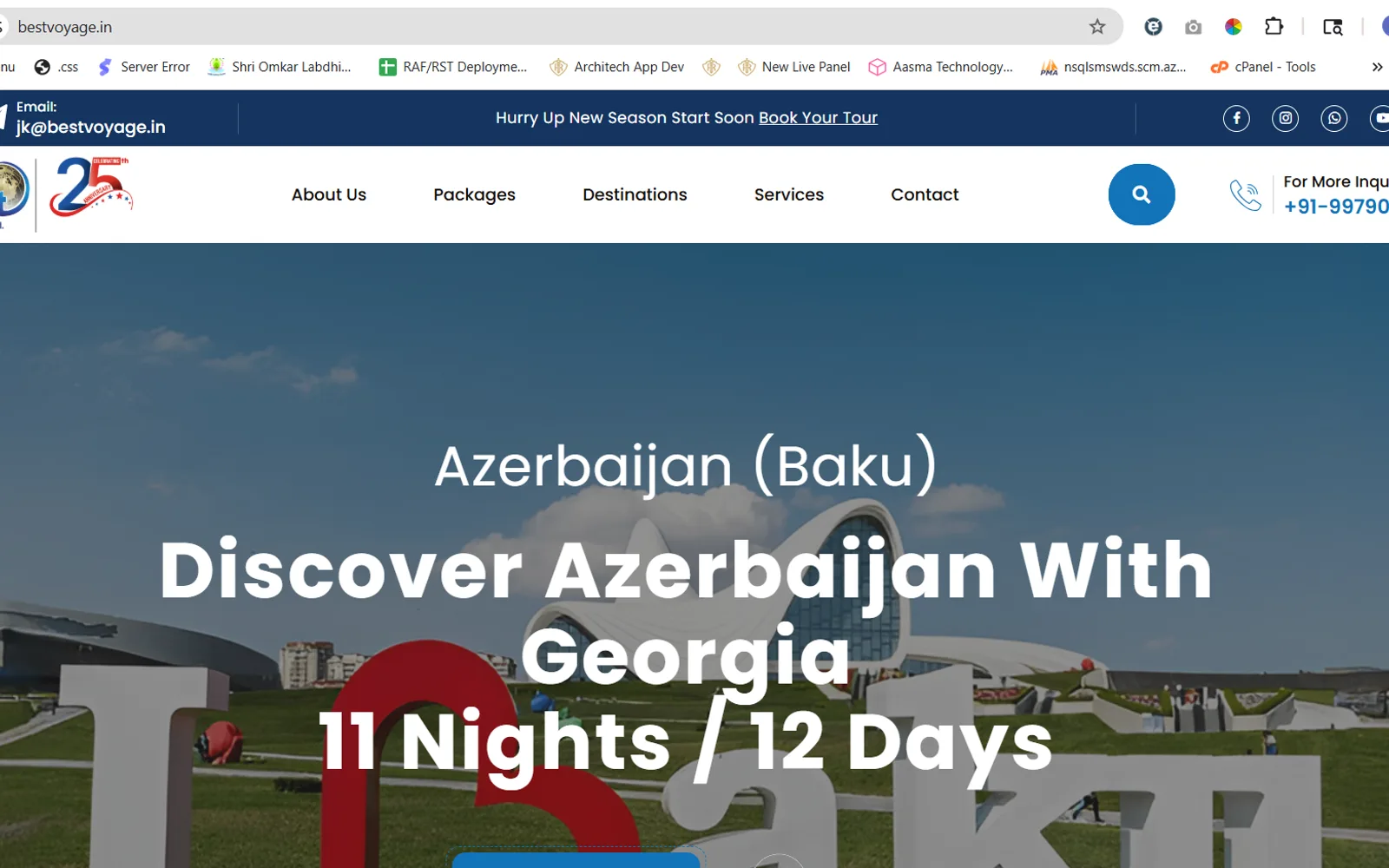 Work proof: Tourisom Website