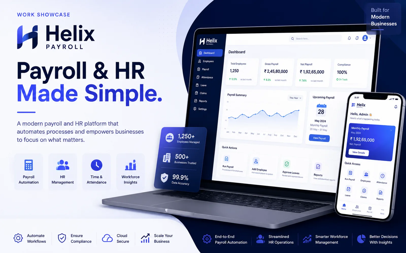 Payroll & HR Platform Experience Development portfolio cover